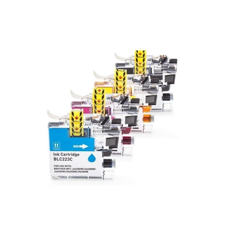 Compatible Brother LC223 Pack Ahorro (Negro, Cian, Magenta, Amarillo)