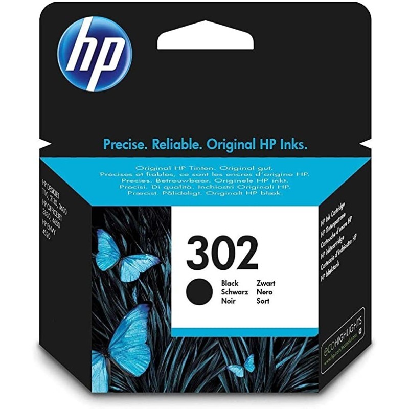 Original HP F6U66AE / 302 Cartucho de Tinta Negro