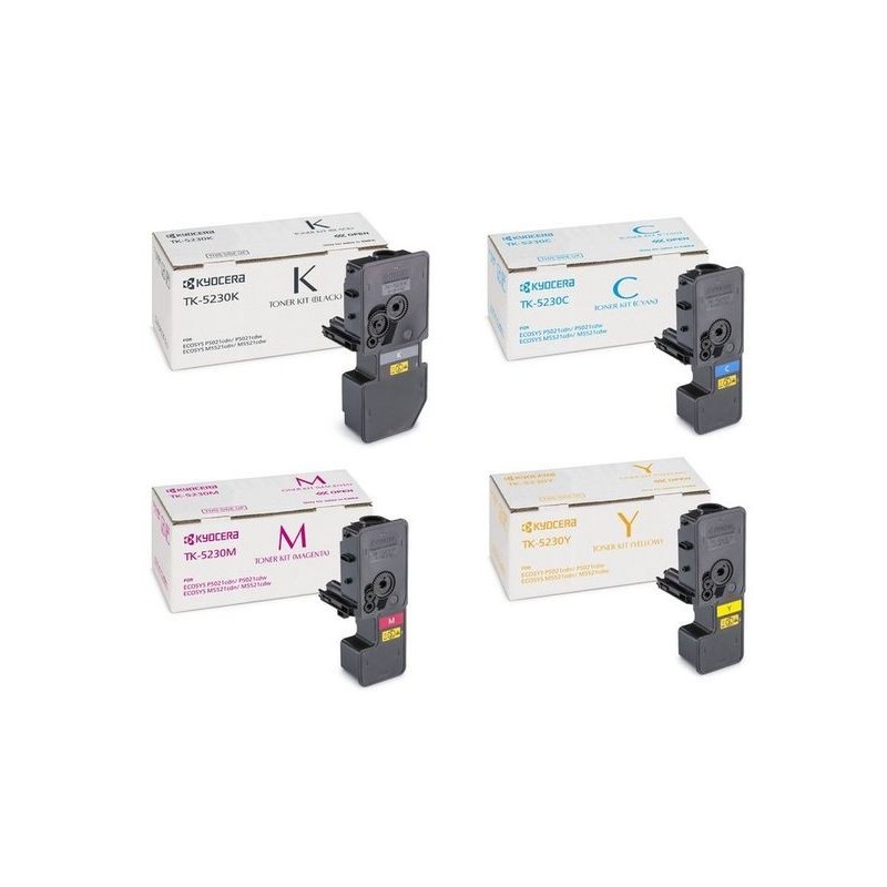 Kyocera Original TK-5230 Toner Pack Ahorro/Multipack (CMYK)