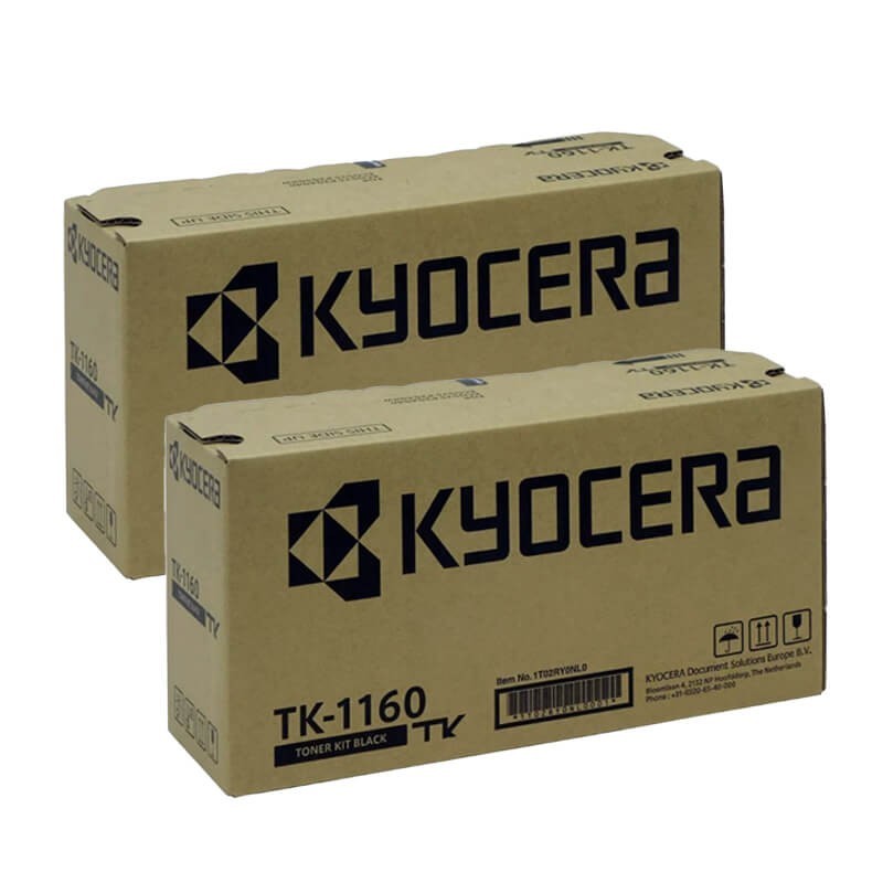 Kyocera Original TK-1160 Toner Noir Doppelpack (1T02RY0NL0)