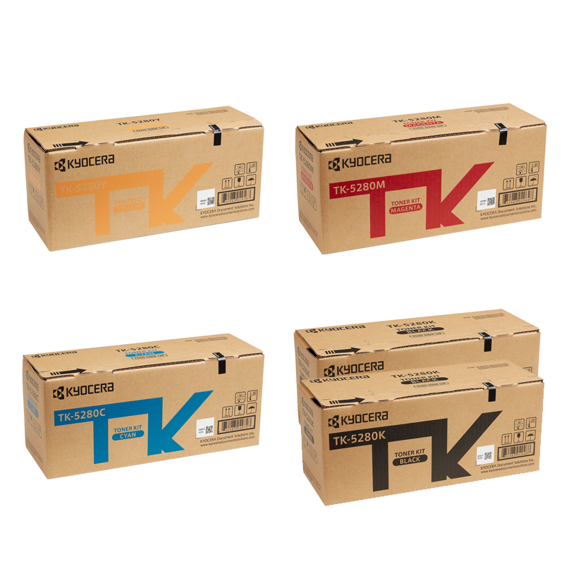 Kyocera Original TK-5280 Toner Pack Ahorro (2X BK, 1X C,M,Y)