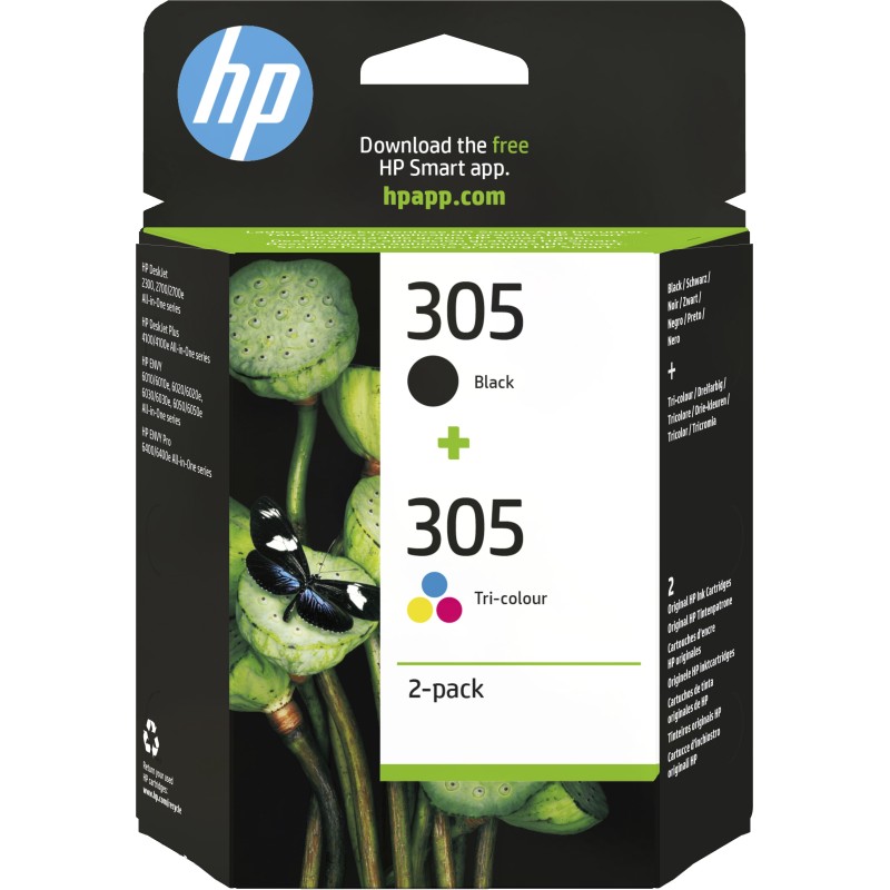 Original HP 6ZD17AE / 305 Cartucho de Tinta Pack Ahorro