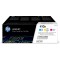 HP Original 410X (CF252XM) Toner - 3er Multipack Cian, Magenta, Amarillo