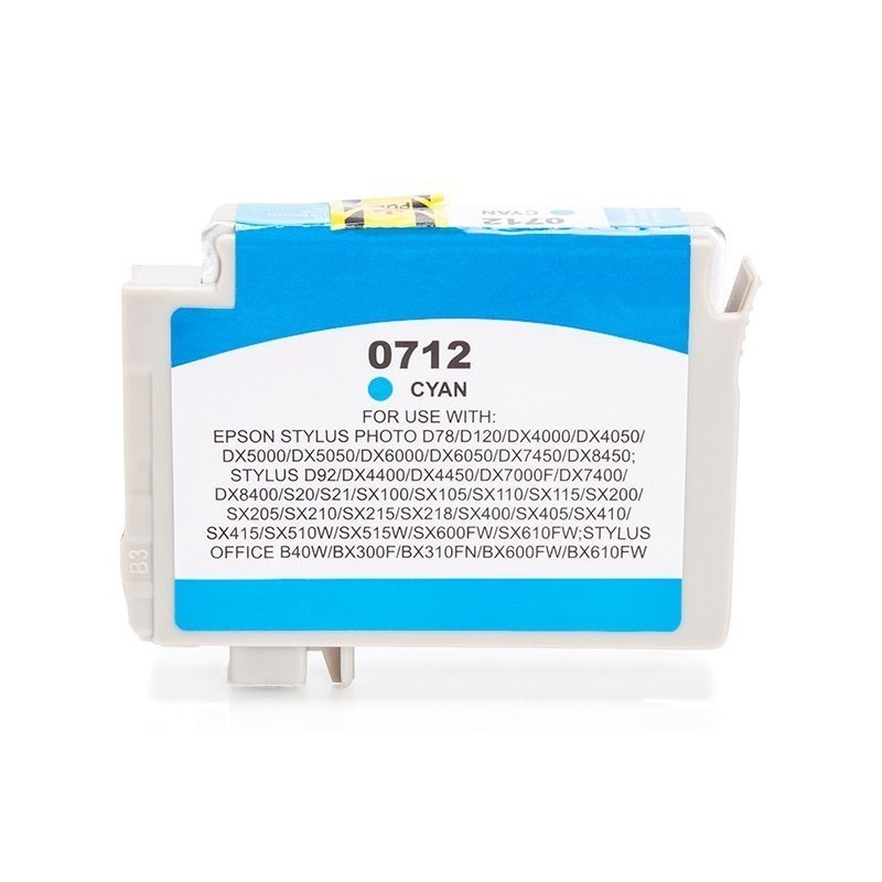 Compatible Epson C13T07124010 / C13T07124012 / T0712 Cartucho de tinta Cian