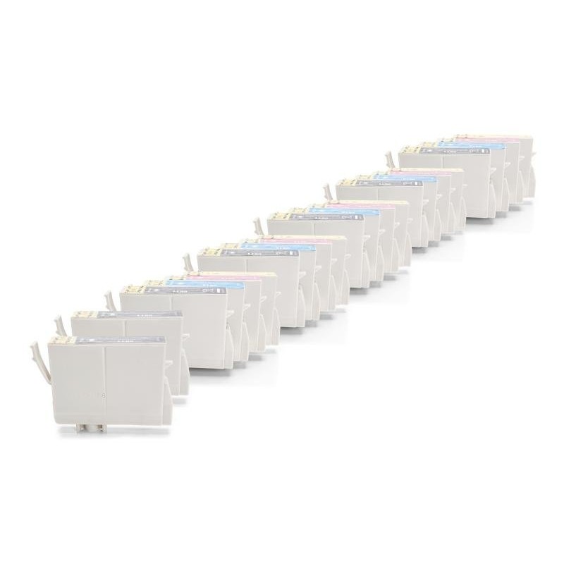 Compatible Epson T0611-T0614 Cartuchos de tinta Pack Ahorro (7x BK,  5x CMY) 22 uds.