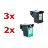 Compatible HP No 338 & No 343 Cartuchos de tinta Pack Ahorro (BK,Color) 5 uds.