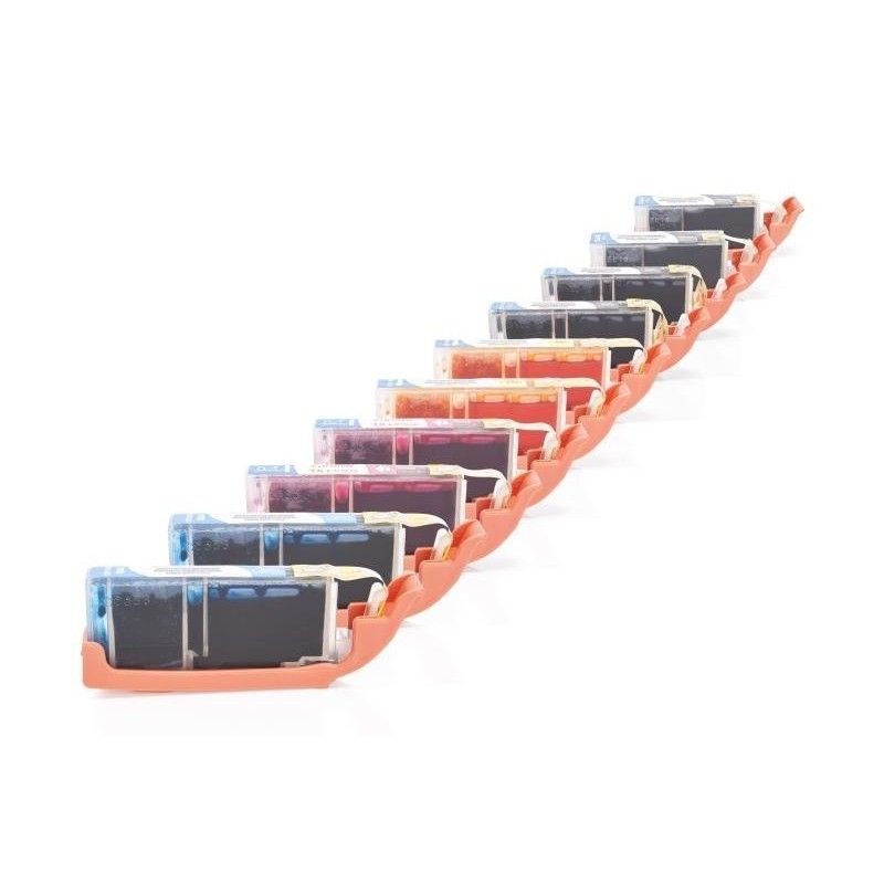 Compatible Canon CLI-551 XL /PGI-550 XL Multipack (PBK,BK,C,M,Y) 10 uds.