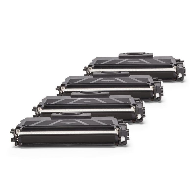 Compatible Brother TN-2010 Toner Negro XL Pack Ahorro (4 uds.)