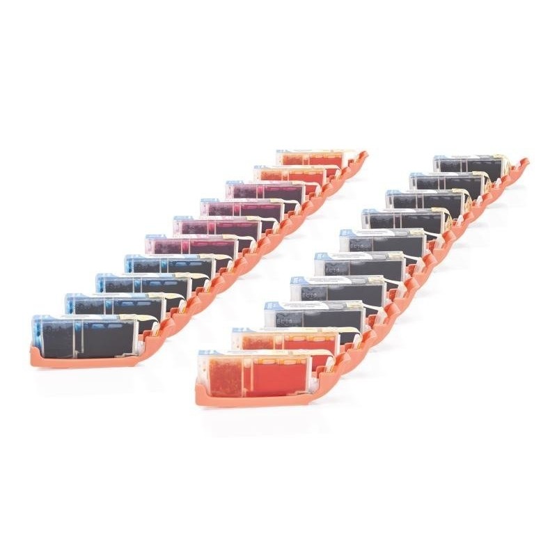 Compatible Canon / CLI-551 XL Cartuchos de tinta Pack Ahorro ( 4x BK,PBK,C,M,Y) 20 uds.